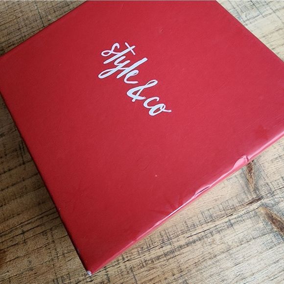 Style & Co Silve-Tone Multi-Charm Pendant NECKLACE & Disc Drop EARRINGS Set NEW! - Picture 4 of 5